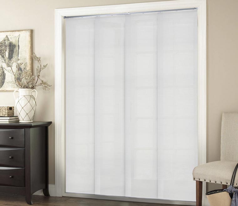 Vertical blinds for sliding doors 